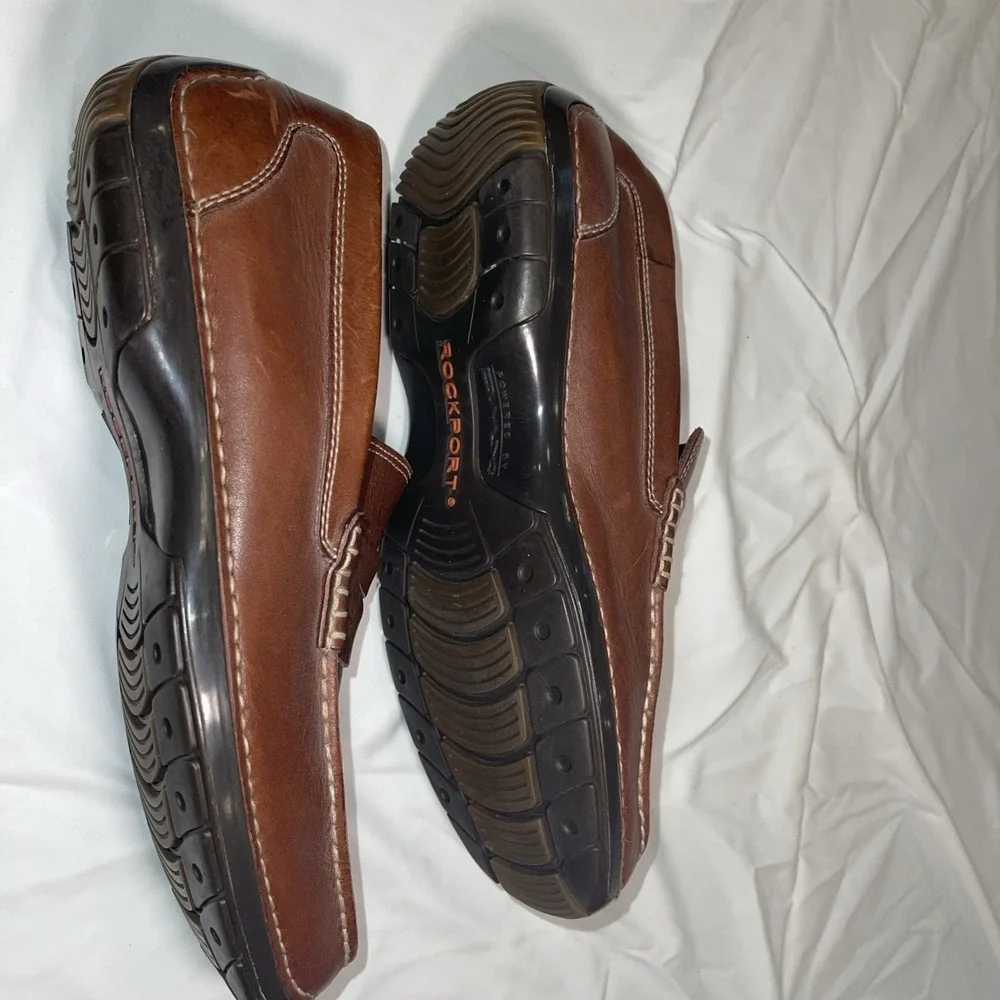 Vintage ROCKPORT Leather Penny Loafer Brown DMX Comfort 10M Academia Grandpacore
